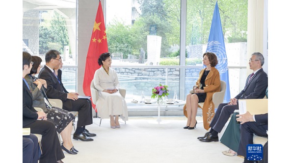 Peng Liyuan Visited the UNESCO Headquarters and Met with Director-General Audrey Azoulay